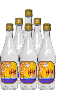 2019年汾酒375ml*6瓶玻璃瓶装出口汾山西特产杏花村高度粮食白酒