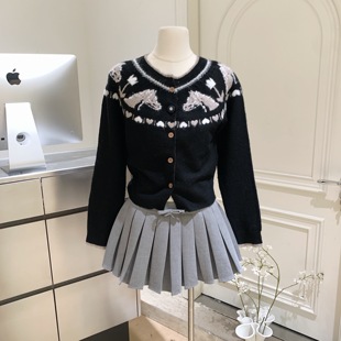 毛衣上衣外套 针织衫 cookadaily人鱼 羊驼毛小马爱心甜酷修身