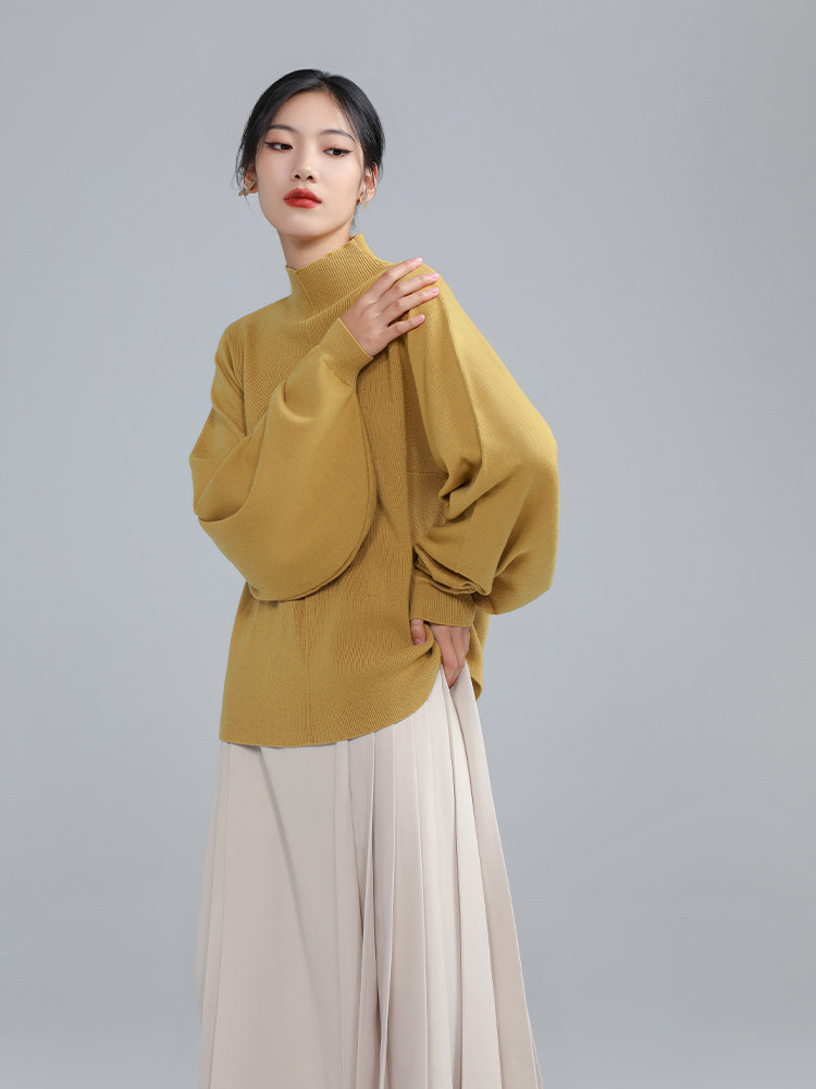 언제든지 RUANLAN 원본 개선 HANFU 여성 모직 스웨터 일반 말 얼굴 스커트 2024 가을