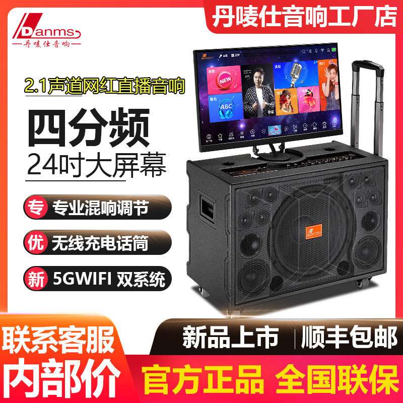 丹唛仕891户外K歌音箱广场舞音响13喇叭四分频带显示屏点唱一体机图片