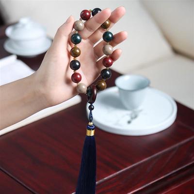吉祥】古法天然五方合香珠手串持久药香手持念珠纯中药材文玩佛珠
