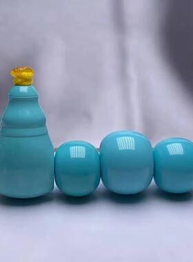 吉祥】湖北原矿绿松石老型单珠散珠三通套装佛头腰珠金刚手串隔珠