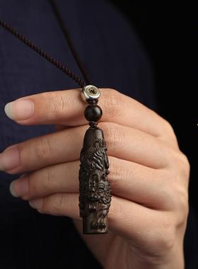 吉祥】沉香木雕貔貅男士女高档项链本命年2024属龙原创实用的礼物