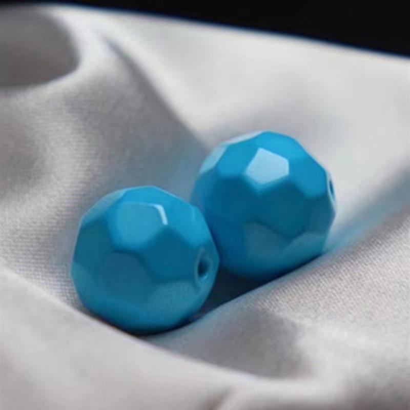 吉祥】文万绿松石细圆珠南瓜珠无相旧型珠图案哑巴星球莲花珠配件