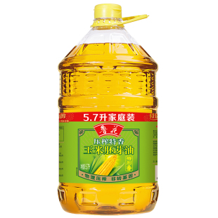 物理压榨食品 1非转基因 鲁花玉米胚芽油5.7L 食用油 鲁花直营