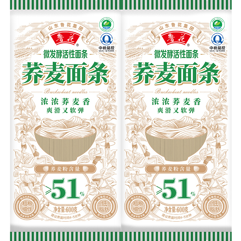 鲁花直营六艺活性荞麦面