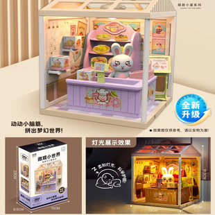 铭智微观小世界DIY手工拼装精致小屋豪华我是场景模型玩具女孩