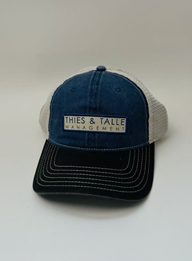 美式复古水洗卡车网帽 THIES & TALLE刺绣布标工装棒球帽男女鸭舌
