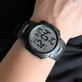 电子表夜光多功能学生腕表男数字式 时尚 户外防水运动男士 老人手表