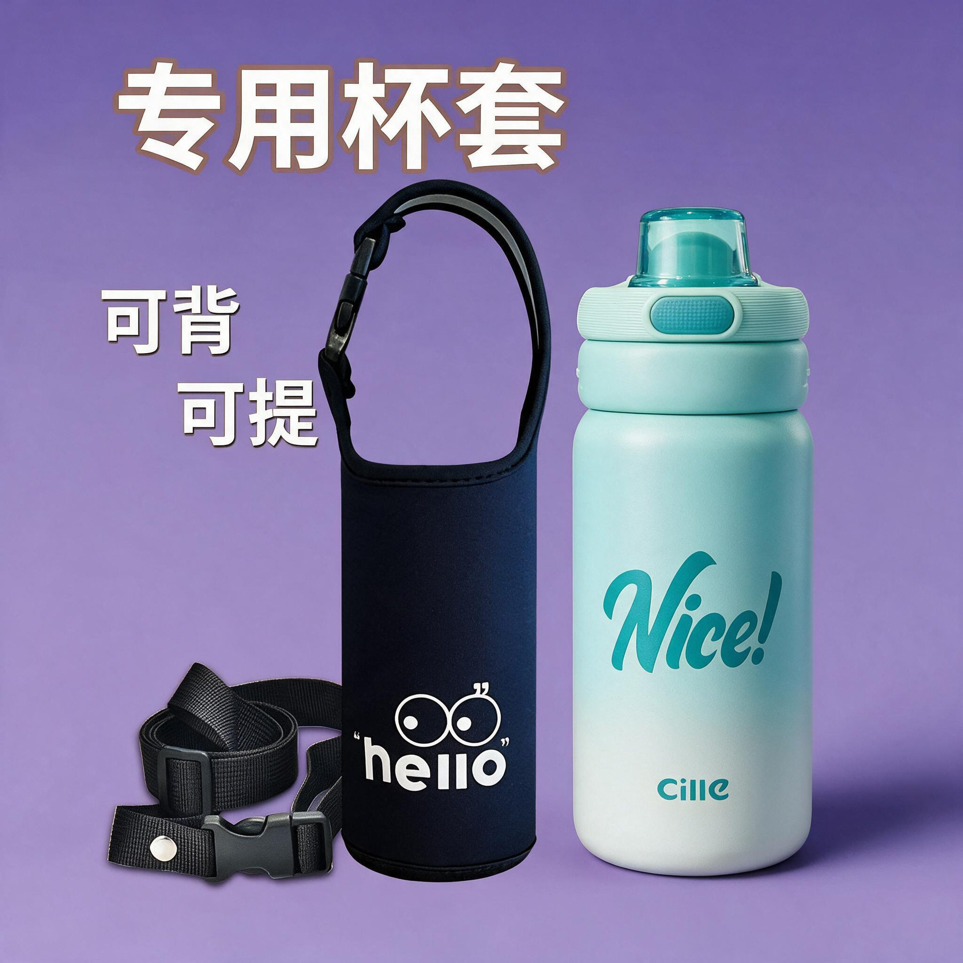 希乐学生保温杯杯套通用防摔套子