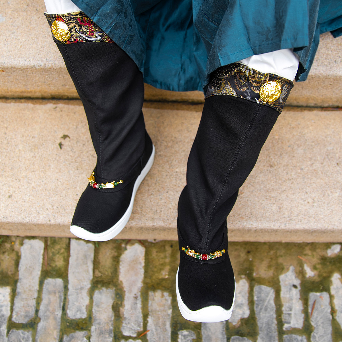 乌衣巷汉服皂靴男厚底龙步青云明宋制古风帆布靴子中式婚礼新郎鞋,流行男鞋,时装靴,淘宝优惠券,粉丝福利购,淘宝优惠卷