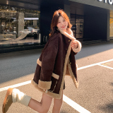 现货092-9251羊羔毛P195K288，女装短外套，浙宝092