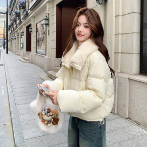 新款 092-2557刺绣短款羽绒服90绒P325控488图片