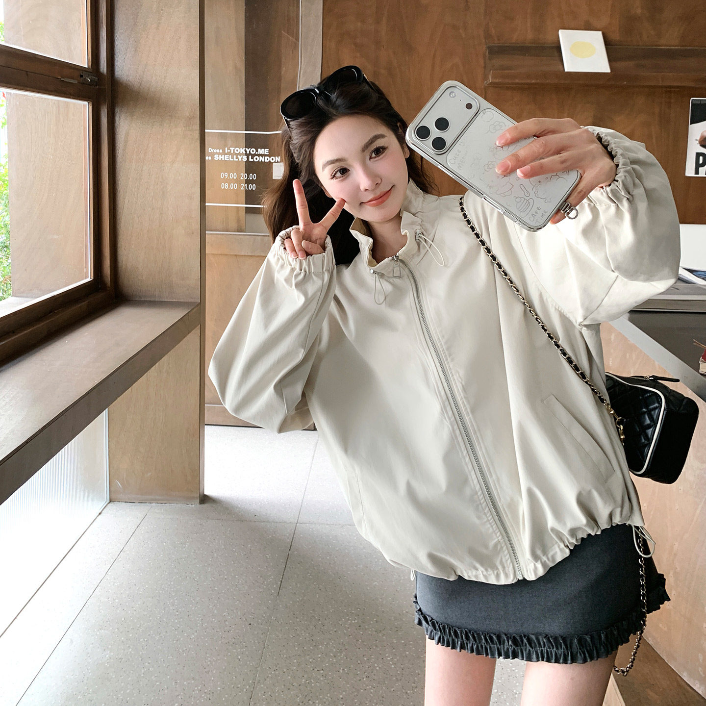 现货抽绳立领外套B092-2609-P145-K238,女装短外套,浙宝092