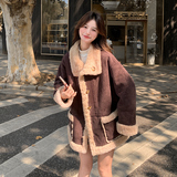 现货092-9251羊羔毛P195K288，女装短外套，浙宝092