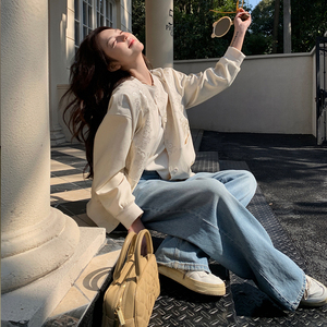 现货 重工刺绣棒球服杏色092-2510-P155控228图片