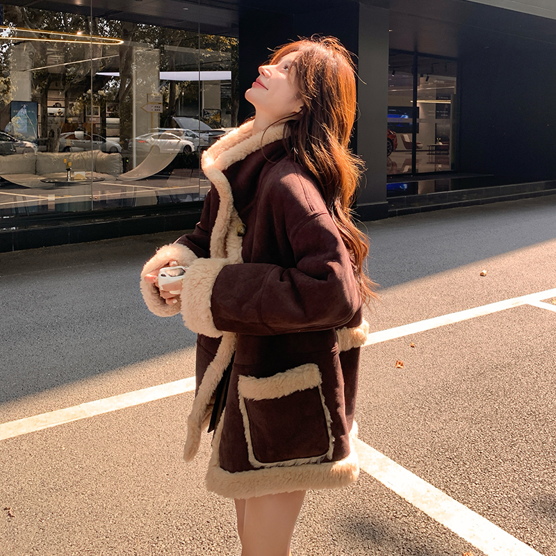 现货092-9251羊羔毛P195K288，女装短外套，浙宝092