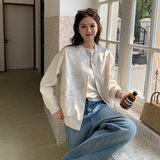现货重工刺绣棒球服杏色092-2510-P155控228，女装短外套，浙宝092