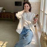 现货重工刺绣棒球服杏色092-2510-P155控228，女装短外套，浙宝092