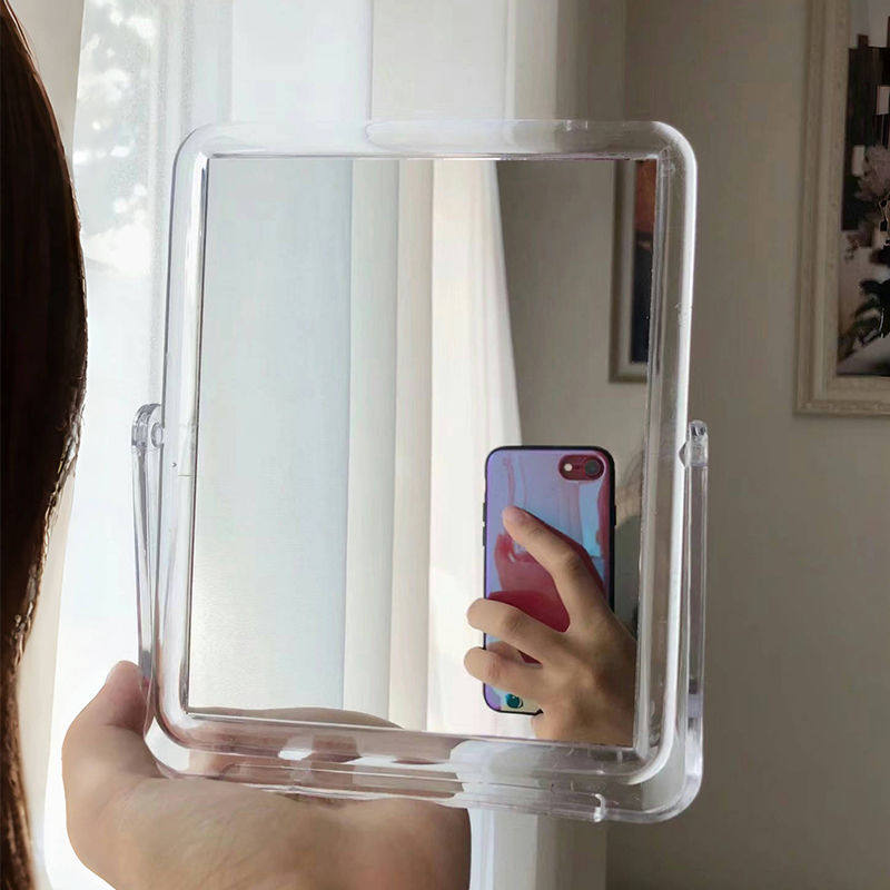 【双面镜360度可旋转】化妆镜子宿舍用便宜高颜值卧室桌面学生