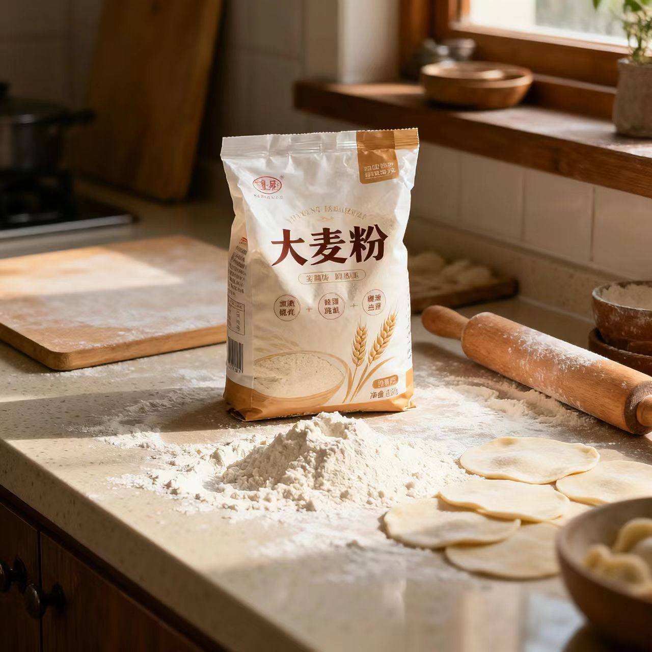 江苏泰兴特产粗粮大麦粉大麦糁子粉新大麦面粉粯子粥煮粥 han z - 实物图