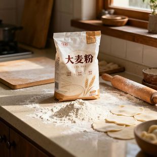 江苏泰兴特产粗粮大麦粉大麦糁子粉新大麦面粉粯子粥煮粥 han