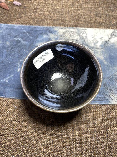 丞相龙窑柴烧建盏束口口径9cm高5.2cm重量162g容量130cc