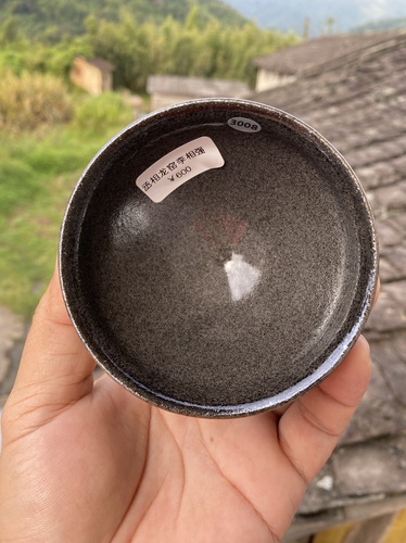 丞相龙窑柴烧建盏灰皮束口口径9.2cm高5.6cm重量131g容量150cc