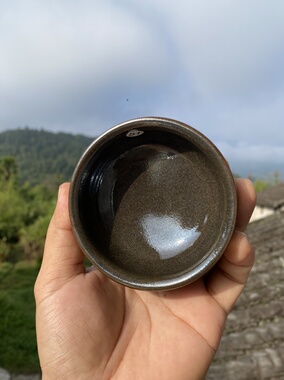 丞相龙窑柴烧建盏香炉口径9cm高4.4cm重量169g容量110cc