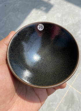 丞相龙窑柴烧建盏平口器型口径9.8cm高4.4cm重量169g容量120cc