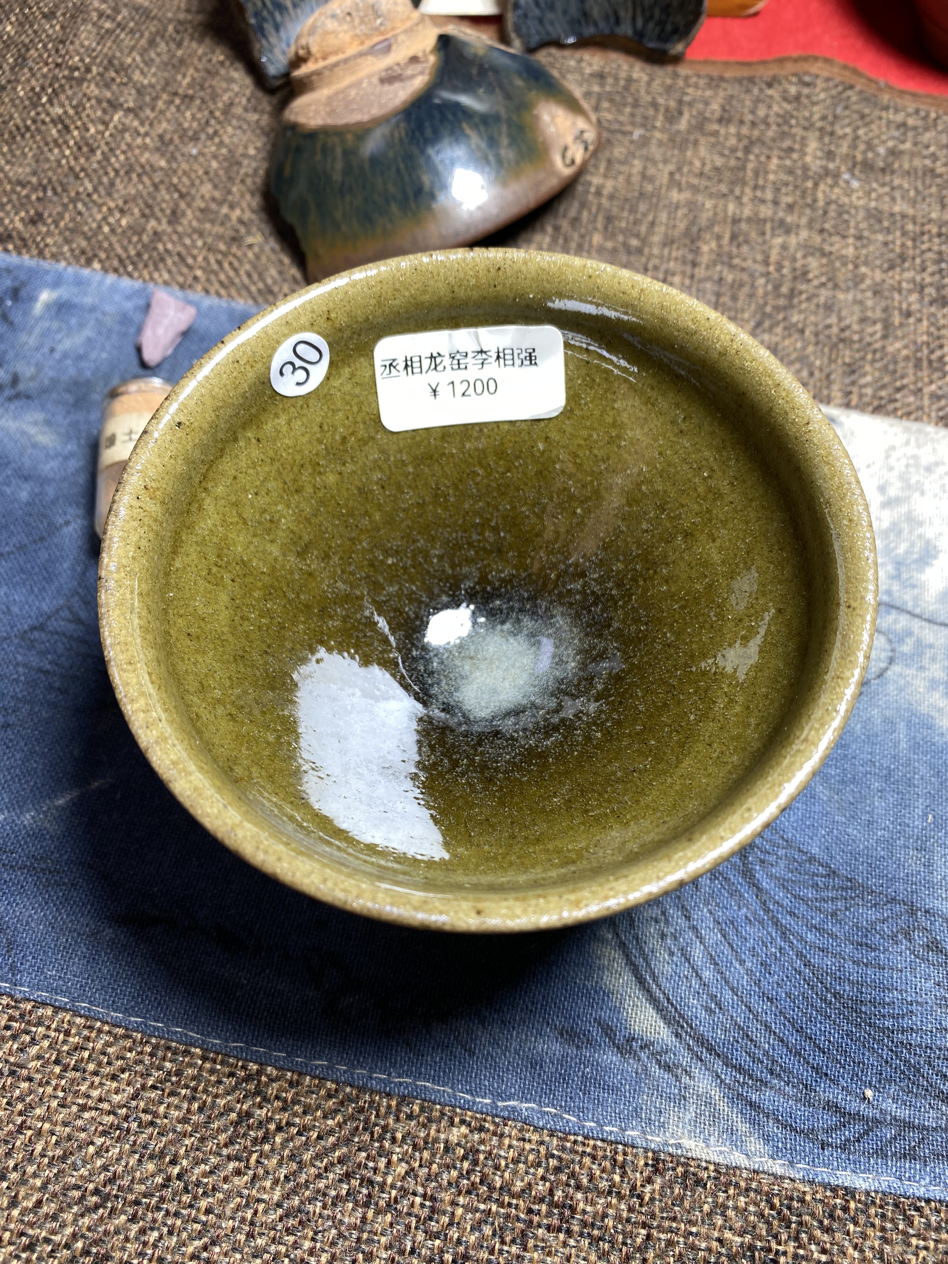 丞相龙窑柴烧建盏玉子束口型口径9.7cm高5.8cm重量202g容量140cc