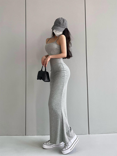 纯欲性感包臀鱼尾裙吊带连衣裙