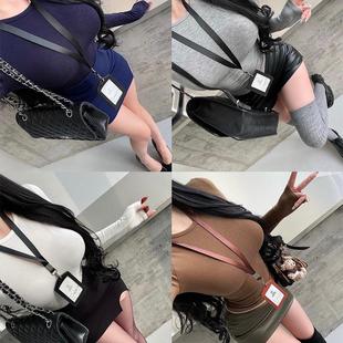 长袖 YoungGirlDay 显瘦三针五线打底衫 圆领修身 T恤上衣 纯欲基础款