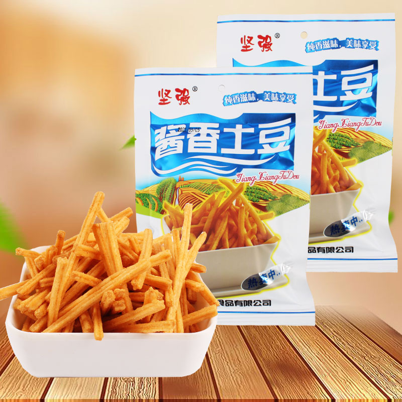 坚强酱香味土豆薯条薯片80 90后儿时经典怀旧休闲膨化食品小零食