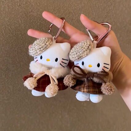 美拉德kitty猫包包挂件公主斗篷冬日公仔书包miu系风挂饰玩偶公仔