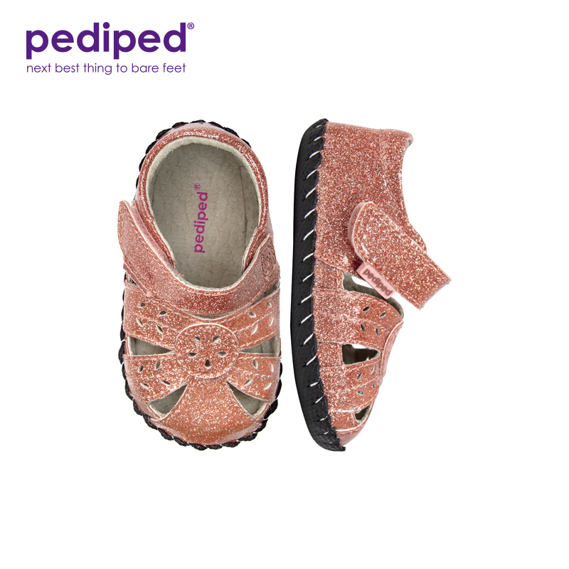 派迪派女宝宝春夏镂空护脚凉鞋