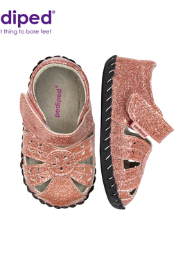 pediped派迪派夏季新款童鞋女宝宝步前鞋软底镂空护脚婴幼儿凉鞋