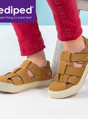 pediped派迪派童鞋男童夏季轻便柔软休闲凉鞋包头透气镂空魔术贴