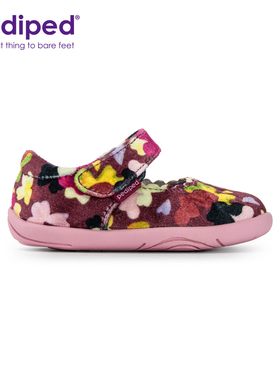 pediped派迪派春秋新款婴儿鞋女宝宝学步鞋柔软舒适印花女童鞋子