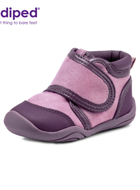 pediped派迪派童鞋冬季新款儿童学步鞋高帮加绒保暖女童休闲鞋