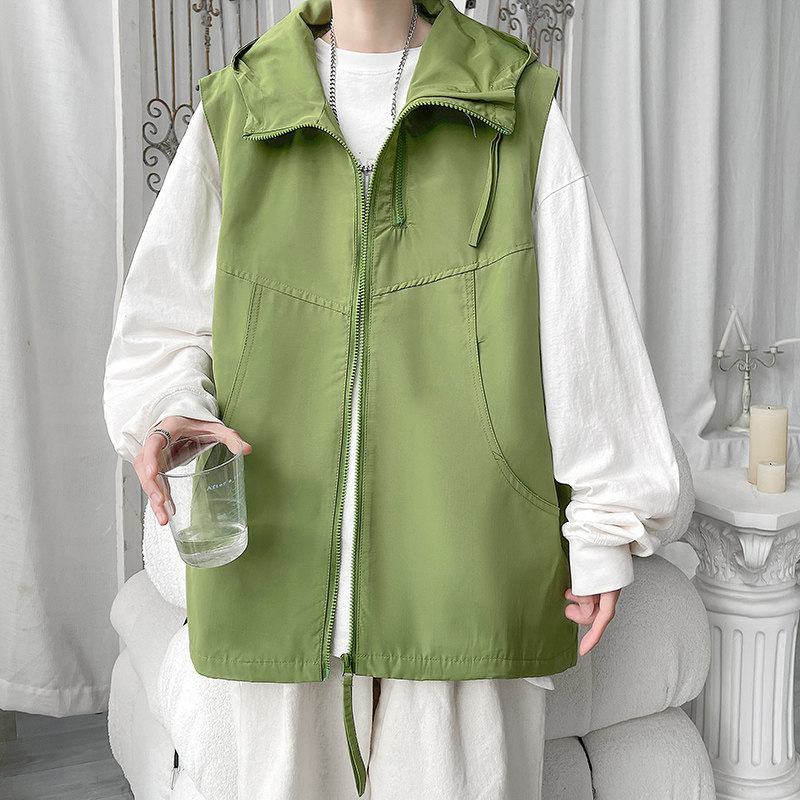 2025春秋工装马甲男式防水连帽男装外套XZ415-MJ01特P55，男装背心/马甲，星座415