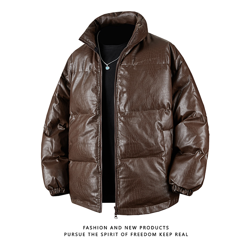 2025白底冬季立领棉衣男装大码保暖大码棉袄XZ415-PM602P115，男装棉衣，星座415