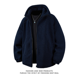 2025冬装羊羔毛棉衣连帽加厚加绒棉袄大码男装XZ415-YG1000P110，男装棉衣，星座415