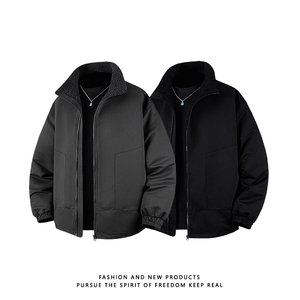 冬装新款2025冬装羊羔毛棉衣 立领男装棉袄 XZ415-M012P118，男装棉衣，星座415