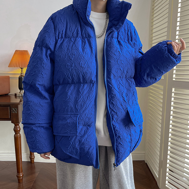 现货2025港风冬装棉服男装立领大码休闲棉袄XZ415-M301P120,男装棉衣,星座415