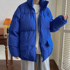 现货2025港风冬装棉服 男装立领大码休闲棉袄  XZ415-M301P120图片