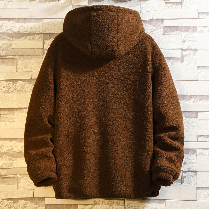 仓库现货2025冬装加绒羊羔毛棉衣连帽保暖棉服XZ415-YG66P110，男装棉衣，星座415