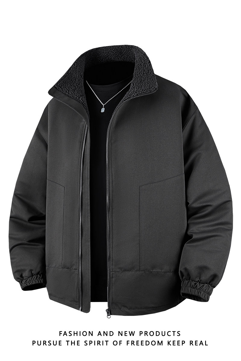 冬装新款2025冬装羊羔毛棉衣立领男装棉袄XZ415-M012P118,男装棉衣,星座415