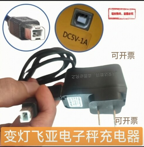 用于方孔口叉车秤快递称地牛充电数据线5V1A适配器飞亚faya充电器