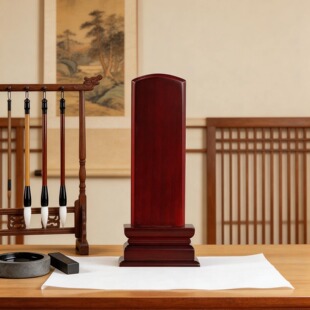 实木红木色排位保家神主祖牌宗祠家用牌禄位木牌定制可刻字